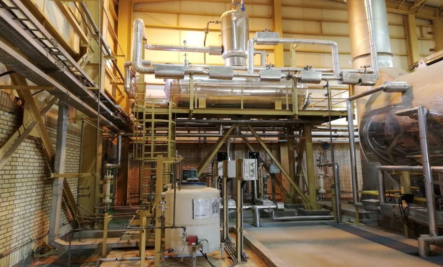 Installed equipment within a boiler hall