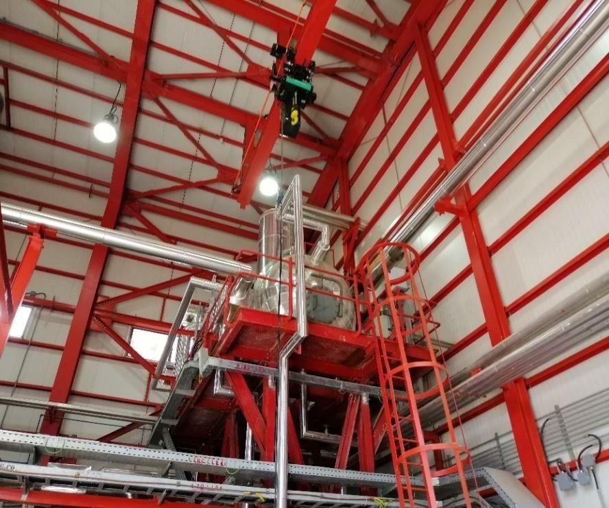 Equipment installed in an industrial building